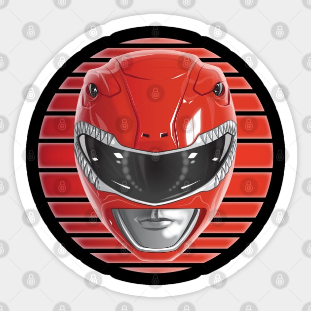 Red Tyrannosaurus Sentai Sticker by creativespero